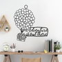 Wallity Adventure Is Out There Escultura de Pared Negra